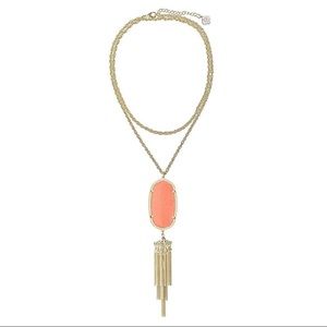 Kendra Scott Rayne Gold Necklace in Coral